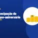 Ilustração de moedas empilhadas, ao lado do título Antecipação do saque-aniversário